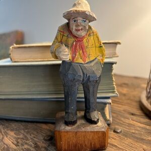 Vintage Handcrafted Wooden Figurine